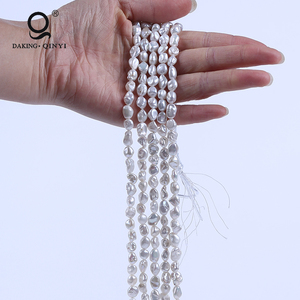Daking joyería de agua dulce barroca Keshi renacido collar de perlas Strand - Product Image 3