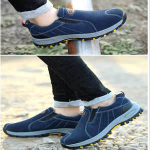 Slip-on Scarpe di Sicurezza In Acciaio Degli Uomini di Punta In Gomma Anti-smashing Anti-foratura Antiscivolo Traspirante Scarpe di Sicurezza Sul Lavoro - Product Image 3