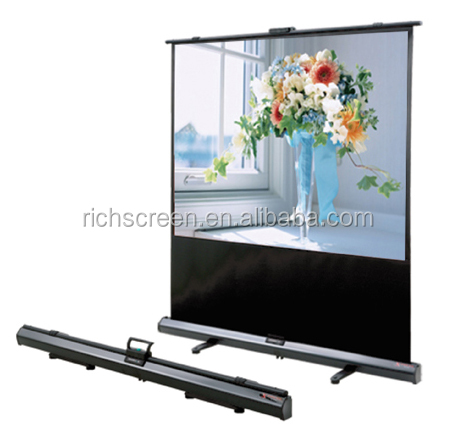 4:3 16:9 Pull up Portable Floor Projector Screen Home Cinema 60" 80" 100"