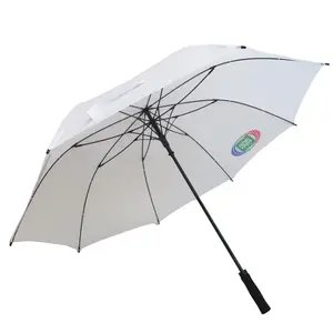 Eva ישר ידית אוטומטי פתוח windproof עמיד למים לבן גולף מטרייה