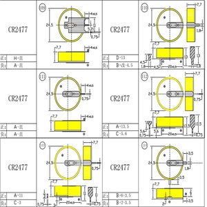 Pin Lithium 3V Cr2477 Nút Di Động Với Các Tab Hàn - Product Image 2