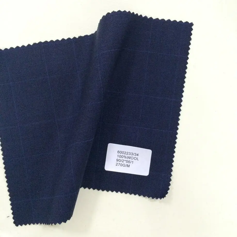 100 merino wool plaid fabric fancy suiting fabric