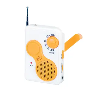 Lampe de poche à manivelle de poche Radio mini lampe de poche rechargeable radio dynamo lumière LED radio AM/FM