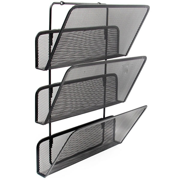 File Rack Wholesale 3 Lever Metal Wire Mesh Wall Mounted Office File Rack
