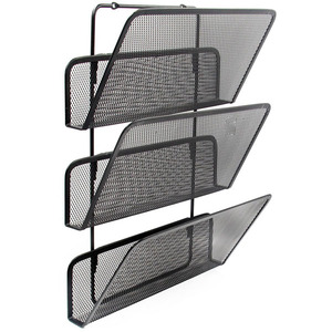Bán Buôn Văn Phòng Tập Tin Giá 3 Đòn Bẩy Kim Loại Dây Lưới Treo Tường Thư Tổ Chức Với Treo Tập Tin Khay - Product Image 4