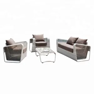 Foshan supplier rattan aluminum frame waterproof outside patio lounge furniture outdoor garden sofa sets