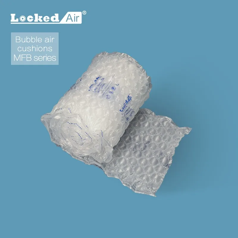 Заблокированный воздушный Сертифицированный переработанный материал, пластиковый упаковочный материал, воздушная подушка, пузырьковая пленка