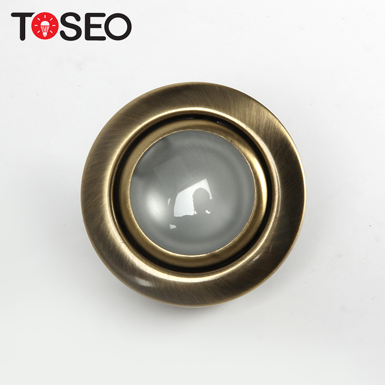 12V Round Recessed LED Downlights / G4 Golden Mini Cabinet Lights