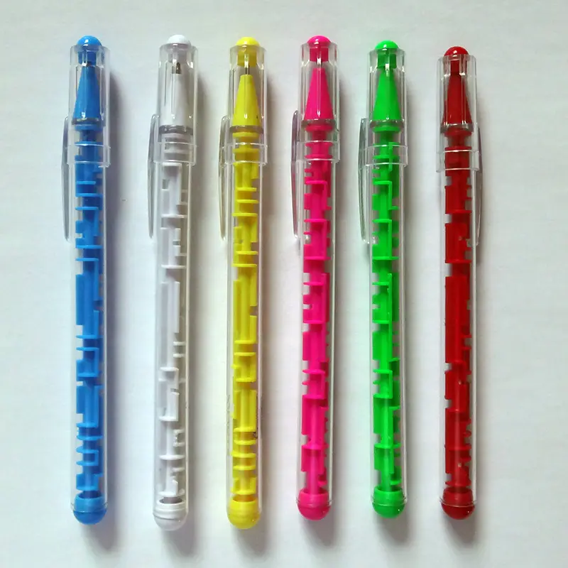 Reklam promosyon oyun yenilik bulmaca labirent kalem, fantezi labirent kalem dehb sevimli labirent çocuk için kalem