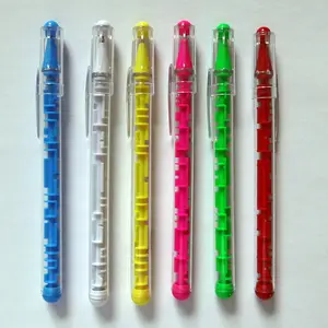 Werbung Werbe spiel Neuheit Puzzle Labyrinth Stift, Phantasie Labyrinth Stift ADHD niedlichen Labyrinth Stift für Kind