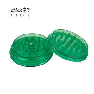Erliao 3 Schichten Acryl Krautmörser 60 mm freie Form für Rauchen Tabak und Gewürze Farbe zufälliger Kunststoff-Handmörser