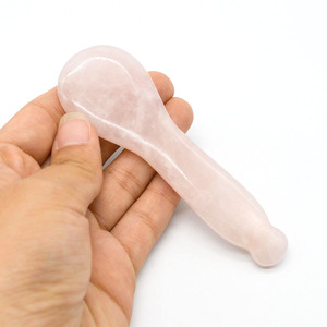 Prodotti più venduti 2025 pietra naturale rosa rosa quarzo agopuntura punto Guasha Massage Stick - Product Image 3