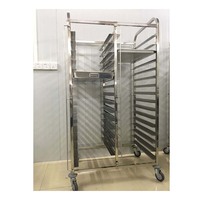 Chariot de refroidissement pour serveur en acier inoxydable, étagère pour plateaux de cuisson