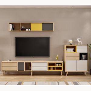 <span class=keywords><strong>Vetrina</strong></span> di lusso moderna del supporto della tv della porta aperta di progettazione di combinazione del governo della TV della parete di legno per il salone - Product Image 3