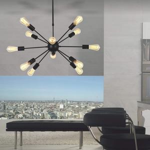 Moderno <span class=keywords><strong>restaurante</strong></span> bar counter arte satélite negro araña industrial metal bola colgante de <span class=keywords><strong>la</strong></span> lámpara/luz/lámpara - Product Image 4
