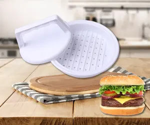Venda quente Grelha De Plástico Churrasco Churrasco Hambúrguer Patty Carne Imprensa DIY Burger Press