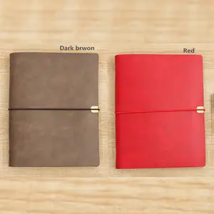 B5 soft cover leather bound journal loose -leaf dotted/lined/blank pages diary book