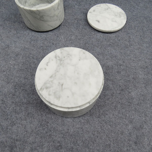 Tarros de vela de mármol blanco únicos - Product Image 5