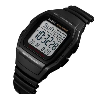 Envío gratuito azul del reloj Skmei Original de fábrica de los hombres modelo 1278 deporte Digital negro clásico