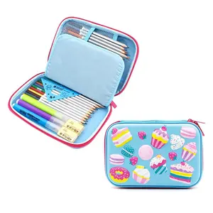 Trousse à crayons licorne pour filles 3D EVA grande capacité pochette à crayons mignonne cadeau pour adolescents garçons école