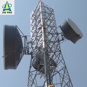 Microwave Radio Towers 50m Steel Solar Power Tv Satellite Microwave Wireless Antenna 50km Internet Signal Cb Radio Telecommunication Tower