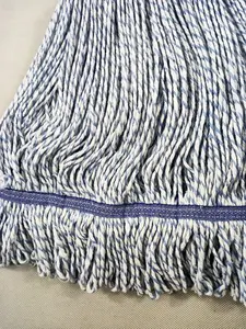 Beyaz ve açık mavi renkte yeni pamuklu ıslak % paspas başlıkları çevre dostu özellik zemin temizleme ürünleri - Product Image 5