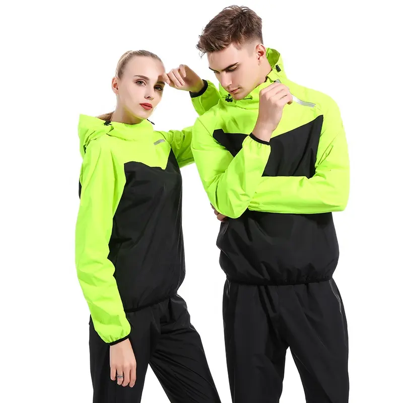 Yisun Sauna takım elbise Mens kilo kaybı spor Hoody eşofman egzersiz spor eşofman