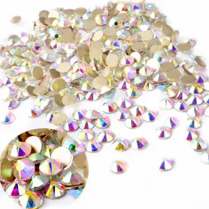 Factory direct sales crystal rhinestone beads ss12 1440 pcs per pack flatback rhinestone beads for nail