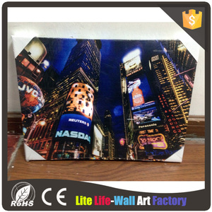 Ciudad de nueva york luz foto <span class=keywords><strong>arte</strong></span> de la pared, led <span class=keywords><strong>arte</strong></span> enmarcado pintura inicio decoración de la pared - Product Image 1