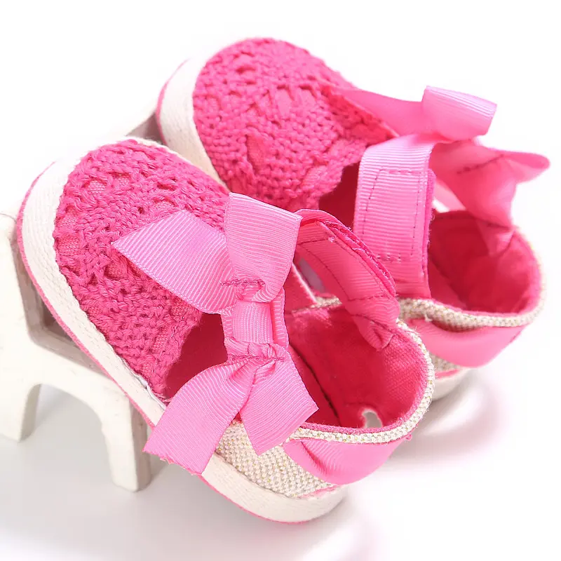 En gros Pas Cher Fantaisie Doux Bas Sandales Crochet Bébé Filles Chaussures