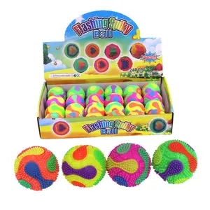 Sport pallavolo accendi incandescente lampeggiante Spiky Bounce Balls giocattoli divertenti regali per bambini adulti spremere LED giocattoli antistress