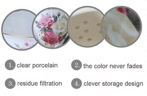 Bộ Ấm Trà, Trà Hoa Theo Yêu Cầu, 17 Chiếc, Màu Theo Yêu Cầu, Phong Cách Châu Âu - Product Image 6