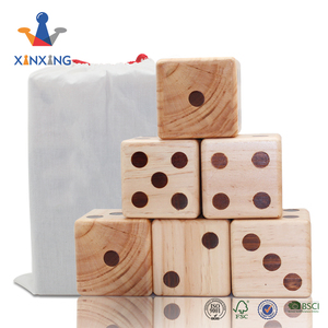 Xúc Xắc Gỗ Khổng Lồ Xúc Xắc Sân Khổng Lồ 6 Gói Đặt Jumbo Trò Chơi Sân Cỏ Ngoài Trời Bằng Gỗ Cực Lớn Được Đánh Số Lớn Xúc Xắc Trong Túi Dây Rút - Product Image 4