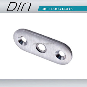 Modern Stainless Steel <b>Mounting</b> Plate Rust Resistant Oval Shape Three Holes for Balustrades Handrails - Product Image 4