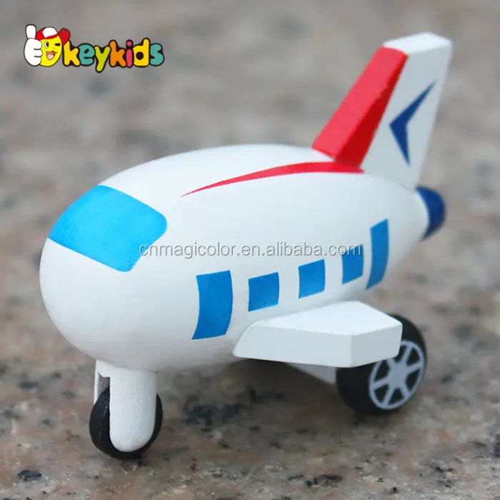 2016 gros enfants en bois jouet avion, mode enfants en bois jouet avion de haute qualité bébé en bois jouet avion W04A195