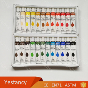 En línea al por mayor 24 colores 12 ml tubos de pintura de aceite de oro blanco - Product Image 5