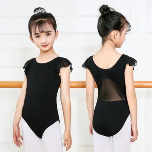 Оптовая продажа; Недорогая одежда для балета для девочек; Шифоновое Детское трико с рукавами-крылышками
