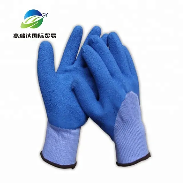 Polyester terry loop Latex Coated Winter Work Gloves