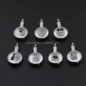 Bijou de crémation unisexe en acier inoxydable plaqué argent avec motif de chien Good Gire - Product Image 6