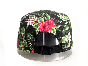 Moda personalizada flor hawaiana 5 paneles <span class=keywords><strong>Camper</strong></span> sombreros gorras - Product Image 5