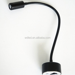 1*3W 220V de Aluminio flexible serpiente led cabecera <span class=keywords><strong>Lámpara</strong></span> de lectura para la cama - Product Image 2