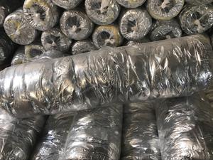 Conduit <span class=keywords><strong>flexible</strong></span> isolé acoustiquement en <span class=keywords><strong>aluminium</strong></span> avec isolation en fibre de verre jaune résistant au feu pour la ventilation - Product Image 3