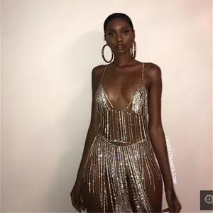 Produttori abbigliamento sudafrica ragazze Sexy Bling esposizione donna Lady costumi da bagno corsetto abbigliamento donna Sexy vedere attraverso abito