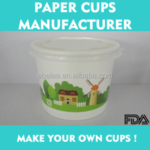 Nice customized design disposable ice cream paper cup with dome lid - Product Image 4