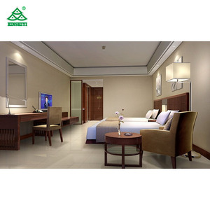 Hotel muebles de dormitorio antiguo doble cama con iluminado cabecera - Product Image 2