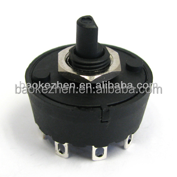горячие продажа круглый Поворотный Переключатель Rotary Switch,мешалки переключатель с импульсным 3,4, 5,6, 7,8, 9 позиция