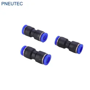 Conector recto de Unión PUC/PU, 4mm, 6mm, 8mm, 10mm, 12mm, 14mm, 16mm, empalme métrico, accesorio neumático de un solo toque