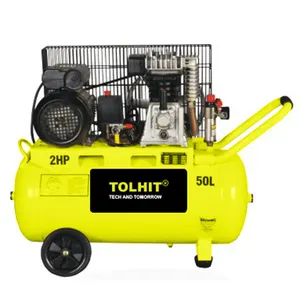 TOLHIT Motor de cobre 220 V 3HP 2.2KW 50L eléctrico portátil Italia compresor de aire