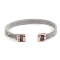 Pulseira de aço inoxidável, moda de design, pulseira de malha