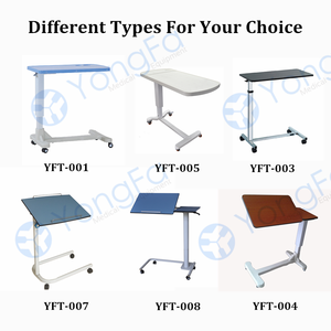YFT-001 병원 이동식 침대 테이블 환자 식사용 플라스틱 및 ABS 가구 CE&ISO13485 인증 2년 보증 - Product Image 6